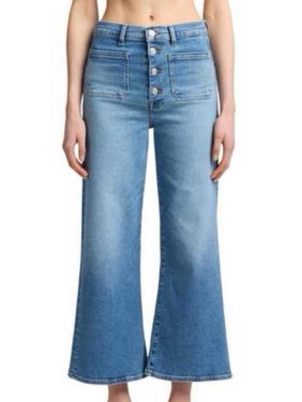 7 For All Mankind Luxe Vintage Ultra Cropped Jo Wide Leg Jeans | Size 29